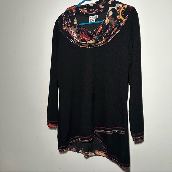 Parsley & Sage Small Artsy Lagenlook Soft Longline Tunic Longsleeve Cowl Neck - Picture 5 of 14